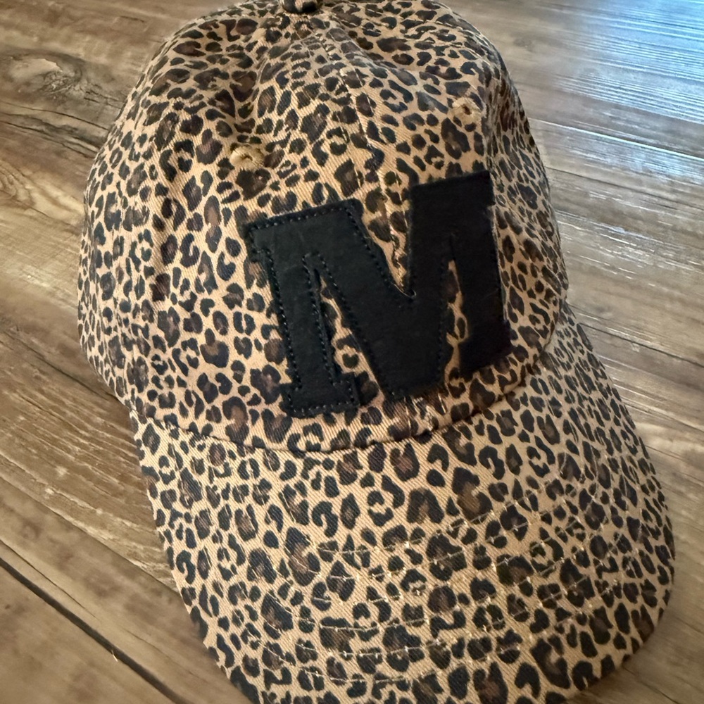 Leopard Print Women’s “M” Initial Cap